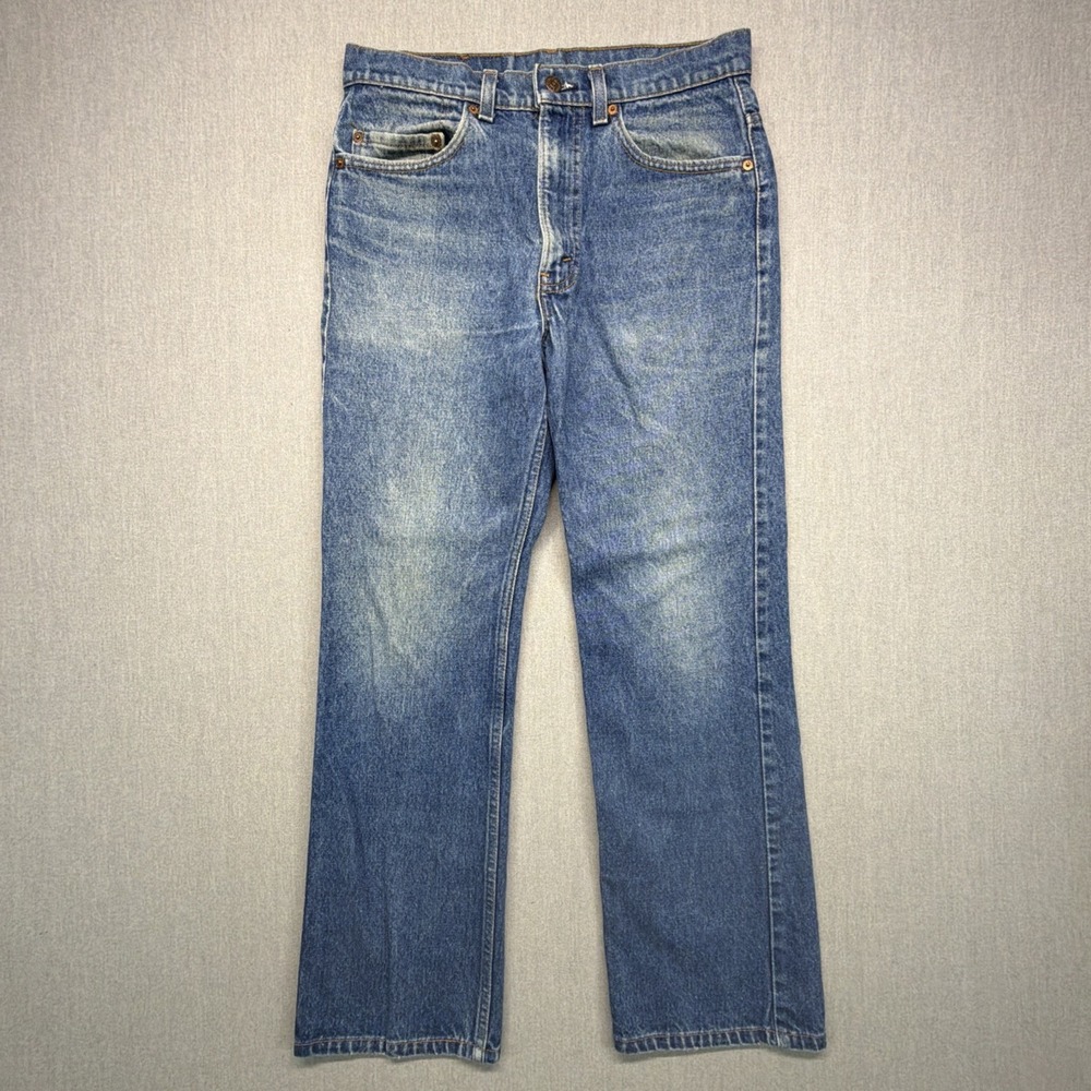 VTG Levis Jeans 517 Bootcut Men's 30x28 Blue Made In USA Great Fade 70s 80s
